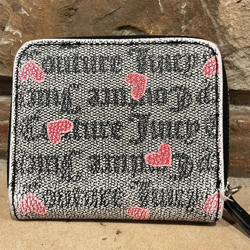 Juicy Couture Heart Crown Bifold Zipper Wallet